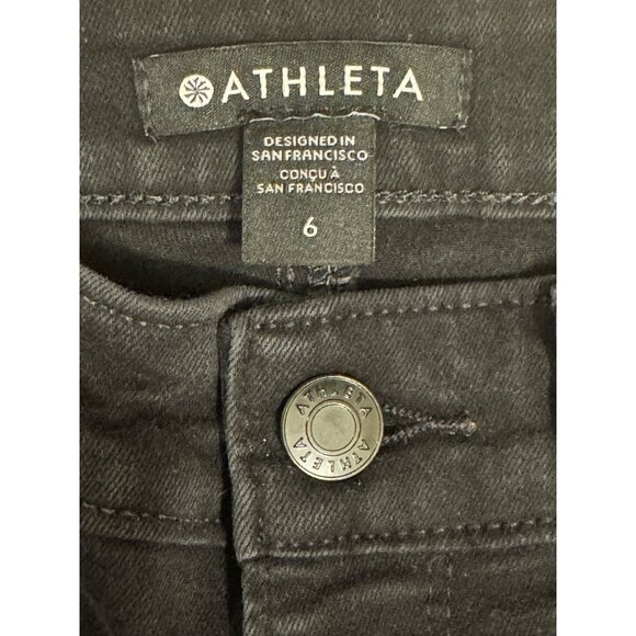 Athleta Flex Ultra Skinny Jeans Black Size 6 Soft Stretch Skulptek Denim Pockets - Picture 13 of 15